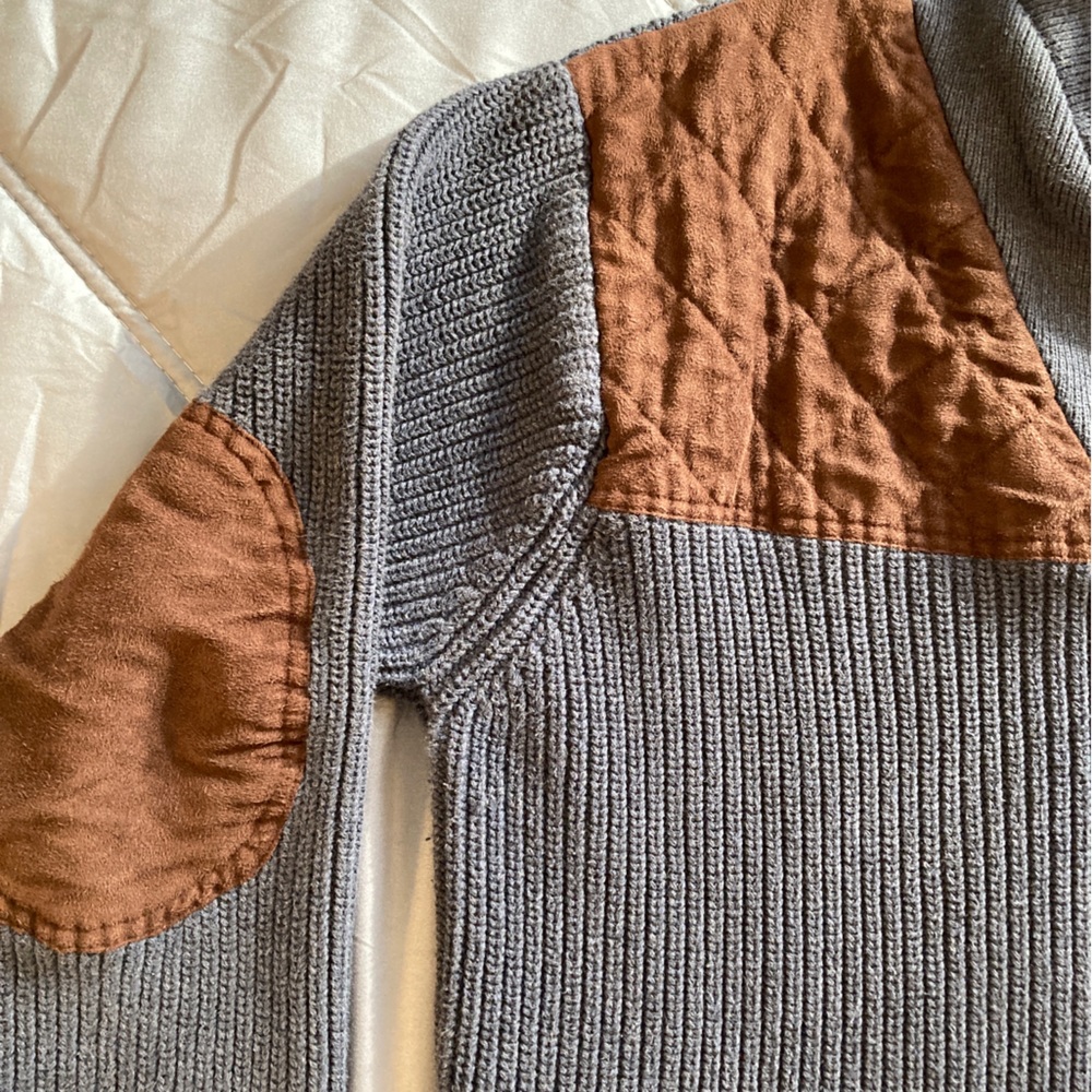 Dick Idol Quarter Button Pull Over with Elbow Pads - Picture 6 of 8